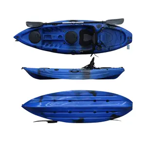 Kayak de pesca de Plástico Pá Único Sentar Em Cima do Caiaque de Pesca Com Escotilha
