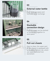 Cages d'élevage en métal de style moderne pour canaris perroquets calopsittes Cage pour spectacles d'oiseaux