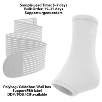 Attelle de cheville réglable avec manchon de compression pour le pied et chaussettes de soutien pour l'arthrite, la tendinite d'Achille et le confort de la voûte plantaire