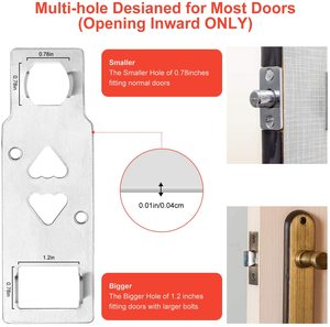 Desgin Khóa Cửa Di Động An Toàn Màu Xanh Lá Đỏ Mới Khóa Bảo Vệ Du Lịch Khóa Riêng Tư Cho Trường Học Khách Sạn Khóa Di Động Tại Nhà - Product Image 2