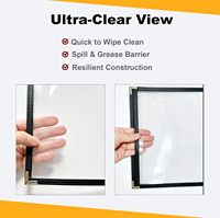 Protège-menus en PVC transparent argenté 8,5''x11'' 1 page 2 vues Fabriqué en Chine