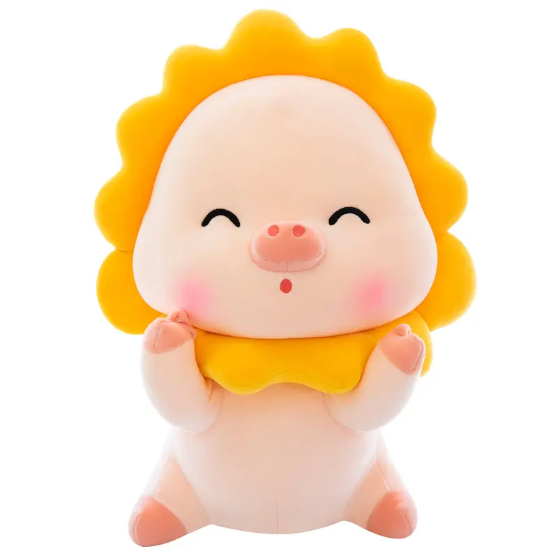 Customised plush toy new pig doll girl super soft pillow sleeping cute sunflower pig toys