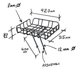 Cesta delantera <span class=keywords><strong>para</strong></span> <span class=keywords><strong>bicicleta</strong></span> de montaña eléctrica, cesta de gran tamaño - Product Image 3
