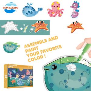 子供キッズ落書き描画指カラフルな絵画ミックスカラーペン科学教育玩具 - Product Image 1