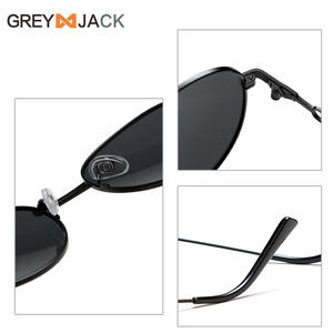 Gafas de Sol Polarizadas de Estilo Europeo Americano, Unisex, Montura Metálica Negra, Protección UV400 Tipo 3, Lentes TAC - Product Image 3