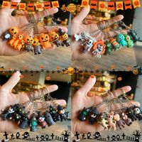 Porte-clés Citrouille d'Halloween en Gros, Mini Pendentif Poupée en PVC, Cadeau pour Fête d'Halloween