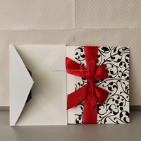 Fournitures de fête, invitations de mariage élégantes et fantaisistes avec ruban pour anniversaire ou cérémonie d'ouverture