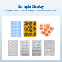 Machine d'emballage automatique de bonbons ronds sous blister avec servomoteur, machine de scellage de blisters en aluminium et PVC pour les pastilles respirantes