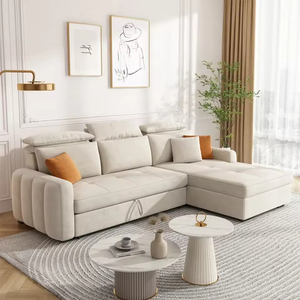 Hot Selling North America European <b>Sofa</b> <b>Bed</b> Furniture L Shape 3 Seater Magazine Pocket Put Down Back <b>Frame</b> Apartment <b>Sofa</b> <b>Bed</b> - Product Image 3