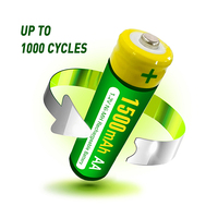 Piles AA rechargeables JINTION NiMh AA 1500mAh 1.2V, haute capacité, faible autodécharge, préchargées