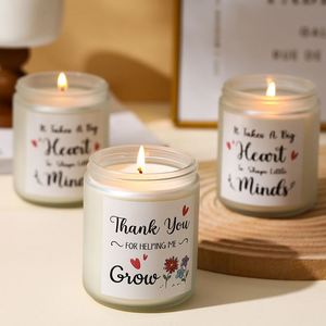 Frosted Glass Jar Scented Custom Print Soy <b>Wax</b> <b>Candle</b> for Thank You Gift Birthday Home Fragrance Decoration - Product Image 5