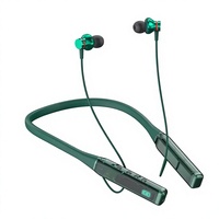   Earbuds TWS Sport Neckband 5.2, Tahan Air IPX6, Nirkabel, In-Ear, LED, ENC, Pengisian Daya Tipe C