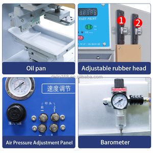 1 Farbe 2-Kopf-Logo-Druckmaschine Neuer Motor Halbautomati scher pneumatischer Tampo graphie-<span class=keywords><strong>Pad</strong></span>-Drucker für Baseballs Golfbälle Spielzeug - Product Image 3