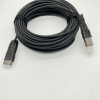 Kabel ekstensi AOC usb 3.0 hitam 50m 10Gbps transfer data kompatibel dengan USB 2.0