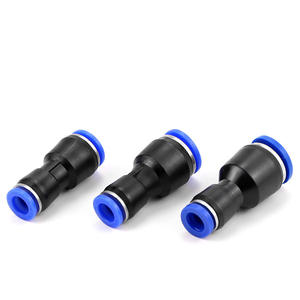 ข้อต่อเร็วแบบลดขนาดสำหรับท่อ PU ข้อต่อลมแบบตรง ทำจากทองเหลืองและพลาสติก สำหรับท่อ PG6-4/PG8-4/PG8-6 ขนาด 8 มม. ใช้ได้กับท่อหลากหลายประเภท - Product Image 1