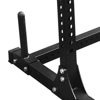 Rack de Sentadillas Ajustable con Barra de Dominadas, Soporte de Levantamiento de Pesas de Alta Resistencia para Gimnasio en Casa, Equipo de Entrenamiento de Fuerza y Fitness