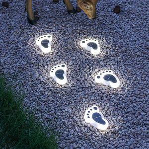 Luz <span class=keywords><strong>de</strong></span> suelo con huella <span class=keywords><strong>Solar</strong></span> para exteriores, decoración impermeable para jardín, Villa, patio, Lámpara decorativa para césped - Product Image 4