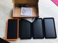 Chargeur de voyage Powerbank LED 20000 MAH Banque d'alimentation solaire portable 20000mAh Étanche Banque d'alimentation solaire pour téléphone portable