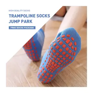 Wholesale Custom Home Floor Socks Spring Breathable Jump Grip Socks Adult Children Baby Anti-slip Trampoline Park Socks