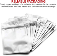 Sacs Mylar refermables, sacs d'emballage thermoscellables en feuille d'aluminium, petits sacs transparents argentés pour le stockage de bonbons et de bijoux