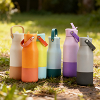 650ml Double Paroi Isolé En Acier Inoxydable Bouteille D'eau Termos Fiole À Vide Thermos pour Sports De Plein Air Voyage Aventure