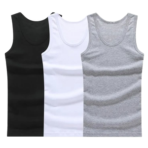 Oferta Especial: Paquete de 3 Camisetas sin Mangas para Hombre, 100% Algodón Tejido, Estilo Deportivo, Cuello Redondo, para Gimnasio - Product Image 1