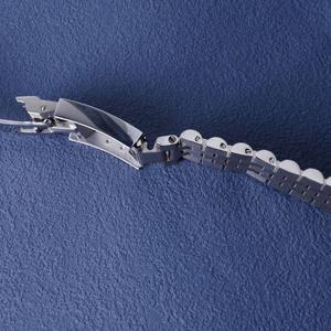 Correa de reloj deportiva de lujo Jubilee de acero plateado de 22 mm con cierre para <span class=keywords><strong>Orient</strong></span> Neo 70's Solar <span class=keywords><strong>Panda</strong></span> - Product Image 5