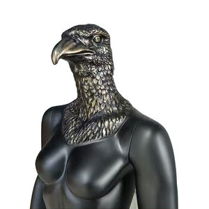 Maniquí Artístico de Exhibición de <span class=keywords><strong>Ropa</strong></span> de la Serie YT, en Fibra de Vidrio, Blanco Mate y Negro, con Cabeza de Águila Tallada - Product Image 6