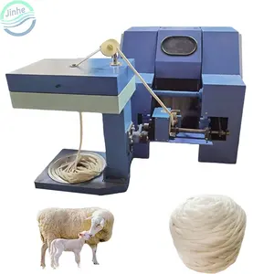 Small sheep wool web carding recycling cotton combing spinning machine alpaca wool yarn sliver making machine