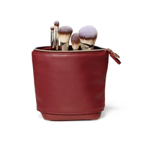 Sac de rangement pour pinceaux de maquillage de voyage de luxe en cuir PU de qualité supérieure, portable, pour les artistes professionnels
