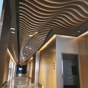 Plaques de plafond contemporaines en fibre de verre 2x4 pieds, à encastrer, acoustiques, ignifuges, pour la décoration intérieure des centres commerciaux - Product Image 1