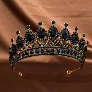 Tiara de Novia de Lujo con Diseño Nuevo <span class=keywords><strong>2022</strong></span>, Chapada en Oro, Corona para el Día de San Valentín con Cristales y Diamantes de Imitación, 16 cm, Accesorios para Niñas - Product Image 4