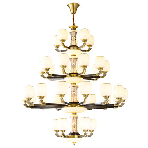 Lámpara de Techo Estilo Chino, Múltiples Cabezales LED, E27, Redonda, Decoración para el Hogar, Sala de Estar - Product Image 3