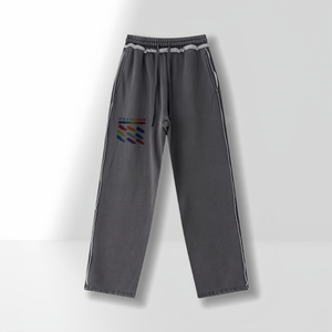 Personalizado de peso pesado en blanco suelto 100% algodón lavado holgado pierna recta deporte Casual Jogger pantalones de chándal para los hombres - Product Image 2