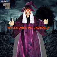 Halloween Tore 71 \ "grandeur nature suspendu animé parlant sorcière maison hantée fête décoration murale accessoire