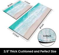 Tapis de cuisine en mousse PVC épaisse et moelleuse, anti-fatigue, pour longues heures debout, avec support antidérapant, surface imperméable et résistante aux taches