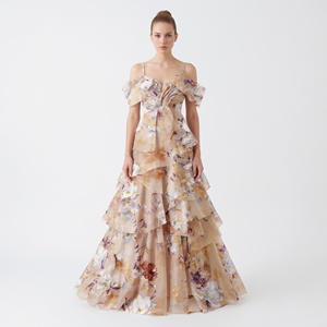 Abito <span class=keywords><strong>da</strong></span> sera glamour - Vestito in chiffon con linea vita naturale e perline a spina di pesce dal Guangdong - Product Image 6