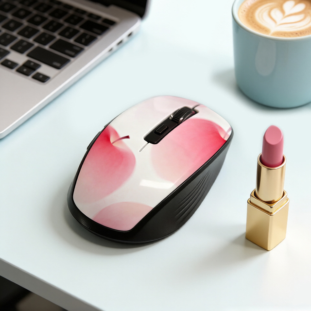 Sublimation Blank Wireless Mouse & Mold Custom 2.4G Wireless Connection Mouse for DIY Heat Transfer Printing - Black Color