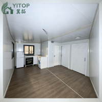 Maison préfabriquée pliable pour hôtel, maison conteneur préfabriquée, maison mobile, petit bureau conteneur, maison préfabriquée extensible avec salle de bain