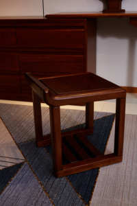 Table de toilette de luxe avec miroir LED et tiroirs, chaise, commode, armoire à maquillage, commodes, chambre - Product Image 4