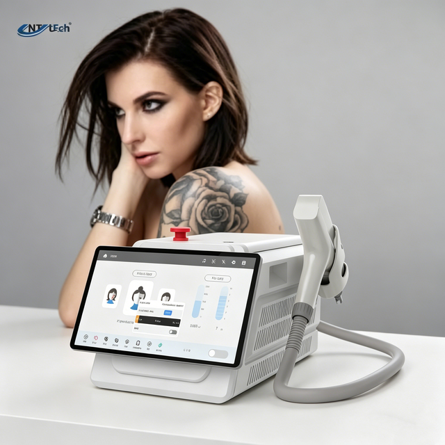 Portable Q Switch Nd Yag Laser Eyebrow Tattoo Removal Laser Pico Second Laser Carbon Peeling Skin Whitening Machine