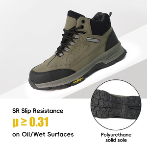 <span class=keywords><strong>Scarpe</strong></span> <span class=keywords><strong>Antinfortunistiche</strong></span> con Punta in Acciaio Antiurto Standard Europeo Suola in PU Rete in Pelle Super Resistente per Uso in Fabbrica Estate Inverno - Product Image 4