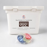 Capsules de lessive 6-en-1, comprimés de lavage en gel dissolvables, parfum longue durée pour le lavage