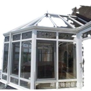 Serre de jardin moderne en aluminium et verre trempé Hunan Jumao avec structure thermolaquée - Product Image 1