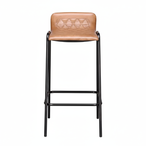 Silla de bar con altura ajustable, estructura metálica, función giratoria y base estable para el hogar, bar, pub y restaurante. - Product Image 4