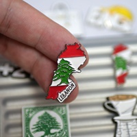 Épingles de revers en émail souple avec drapeaux de pays et cartes, Liban, Libye, Code d'area +218, Autocollant de téléphone en métal avec logo personnalisé