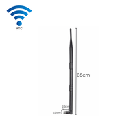 Antenne Wi-Fi externe intérieure pliable omnidirectionnelle en caoutchouc à gain élevé de 375 mm 9 dBi pour routeur sans fil avec connecteur RP-SMA