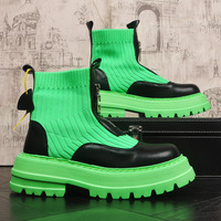 Bottes courtes pour hommes Fashion Joker, autres matériaux, fabrication européenne, nouvelle marque, semelle épaisse, Flying Martins