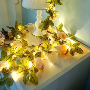 ไฟประดับ LED รูปดอกกุหลาบ <span class=keywords><strong>YN</strong></span> ความยาว 2 เมตร 20 หลอดไฟ LED ของตกแต่งโต๊ะสุดโรแมนติกสำหรับคริสต์มาส งานแต่งงาน งานปาร์ตี้ - Product Image 3