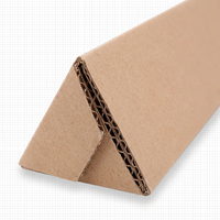 Boîte d'expédition en carton ondulé triangulaire de luxe pour affiches, boîte d'expédition en papier kraft avec logo personnalisé pour la livraison d'articles longs